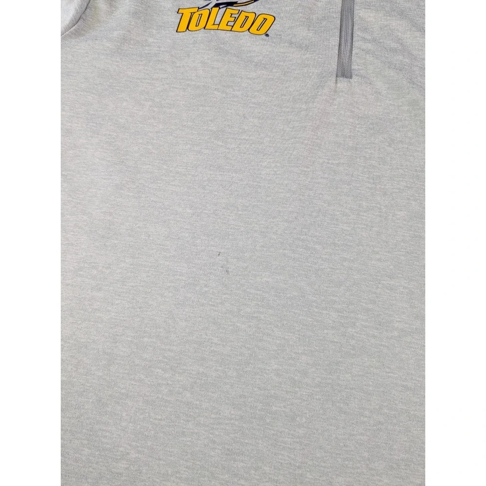 Toledo Rockets Pullover Mens XL Gray Nike Dri-Fit Training Shirt Performance Zip